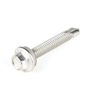 Tornos de autoperforación personalizados Tek Negro HEX cabeza de lavadora para madera metálica M3.5-M6.3