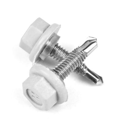 DIN 410 de acero inoxidable Hex cabeza de lavadora de auto perforación tornillos de auto perforación