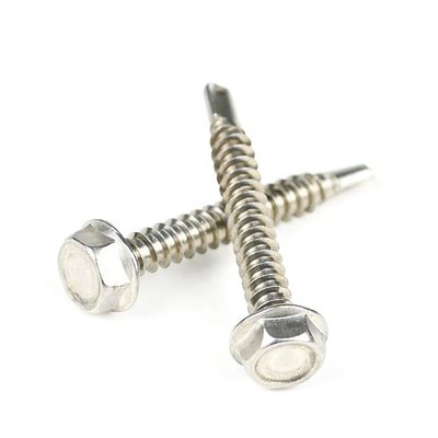 Instalación de acero inoxidable Hex cabeza de lavadora de auto perforación tornillo Sus304 tornillos de golpe