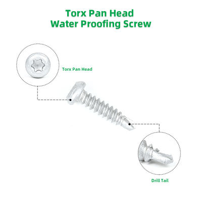 Acero inoxidable 304 bi-metálico Torx Pan cabeza de perforación propia tornillos impermeable tornillo