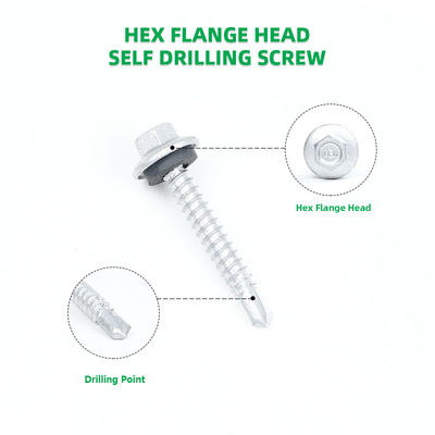 Raspert Flange Hex Head Autoderección Tek para Versátil en Varias Aplicaciones