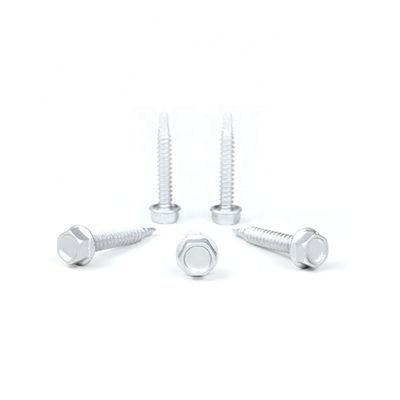 Acero 6.3x38mm Hex Flange Head Tek tornillos para el punto de instalación de la carcasa de acero ligero