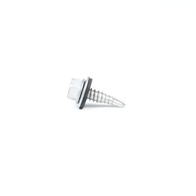 Corazón plano de acero inoxidable Hex Flange auto perforación de tornillo con EPDM lavadora para duradero