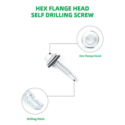 100% QC probado Phillips Cross Recess Hex Flange Head Autoderección de perforación de los tornillos