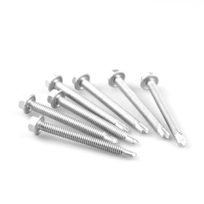 Raspert acabado de acero inoxidable Hex cabeza de auto perforación tornillos para aparatos eléctricos