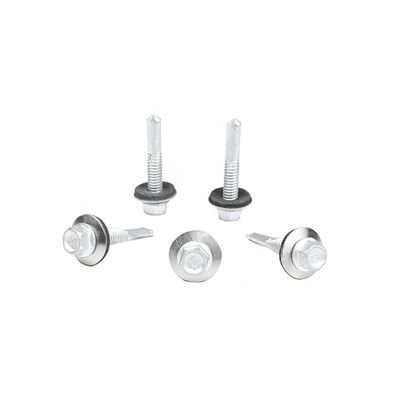 SS410 Freno Hex cabeza de acero inoxidable para perforación de tornillos de auto-apertura con lavadora EPDM