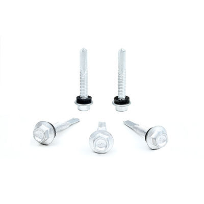 Tornos de techo de cabeza de brida hexagonal amarilla M5.5 X 38 Tornos de metal de auto-apertura Tek 5 Tornos de auto-perforación para techo