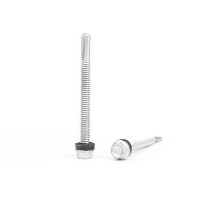 Auto-perforación de acero inoxidable de brida Hex cabeza de metal tornillos Phillips recubrimiento cruzado INCH