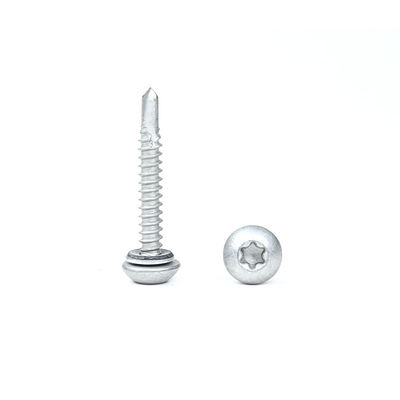Corazón ovalado de acero inoxidable SUS410 tornillo Tek auto-perforador con lavadoras Epdm para techos