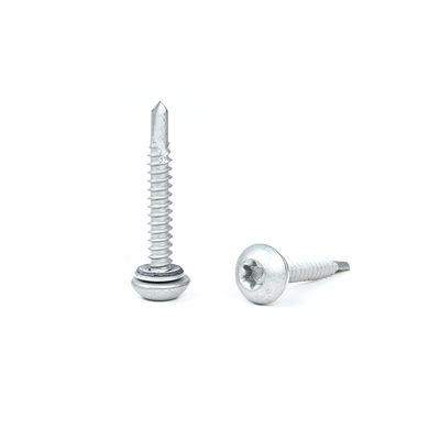 Corazón ovalado de acero inoxidable SUS410 tornillo Tek auto-perforador con lavadoras Epdm para techos