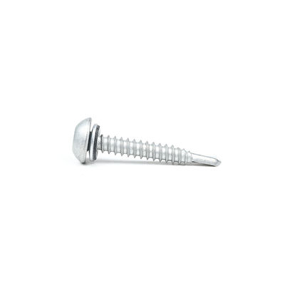 Corazón ovalado de acero inoxidable SUS410 tornillo Tek auto-perforador con lavadoras Epdm para techos