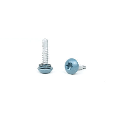 SS410 de acero inoxidable de color para el techo de corroshield tornillo de 1' Pan Head Torx auto perforación de tornillo con lavadora