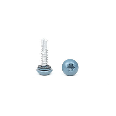 SS410 de acero inoxidable de color para el techo de corroshield tornillo de 1' Pan Head Torx auto perforación de tornillo con lavadora