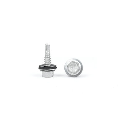 Hex Head de acero para techo de auto-perforación Tornos Tek con lavadoras de caucho Tornos de costura 1 punto