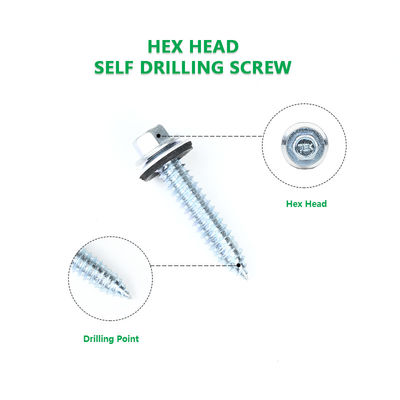 Apoyo personalizado Tek Roofing Hex Head Selt-Tapping tornillo