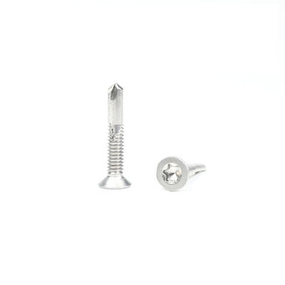 Zinc acabado de alta resistencia de acero inoxidable Tek 5 Torx tornillo plano de auto-apertura Csk cabeza de auto-perforación tornillos