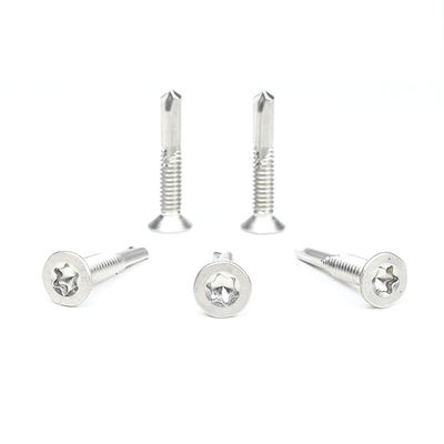 Zinc acabado de alta resistencia de acero inoxidable Tek 5 Torx tornillo plano de auto-apertura Csk cabeza de auto-perforación tornillos