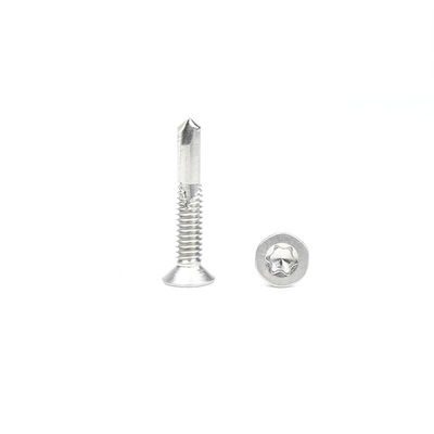 Zinc acabado de alta resistencia de acero inoxidable Tek 5 Torx tornillo plano de auto-apertura Csk cabeza de auto-perforación tornillos