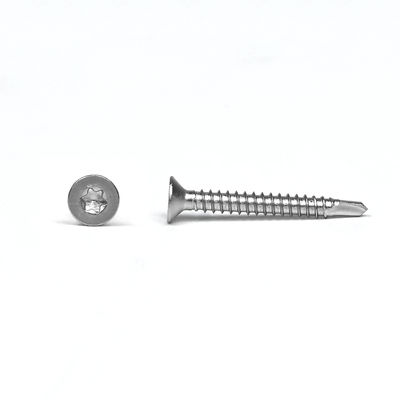 Acero inoxidable amarillo Sus 304 Csk Torx cabeza plana tornillos de auto-perforación Inox 3.9x25mm