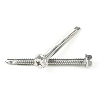 Encabezado de acero hexagonal de zinc firme Phillips 70 mm de auto perforación métrica para ventana