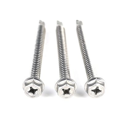 Encabezado de acero hexagonal de zinc firme Phillips 70 mm de auto perforación métrica para ventana