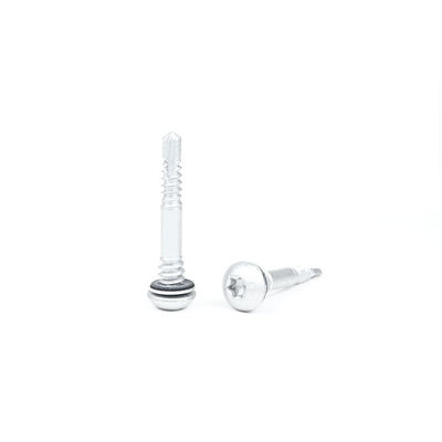 Cabeza de la cacerola Ruspert Revestido 16 / 12 x42 Botón Torx Sds tornillo para el panel de metal para el purlin