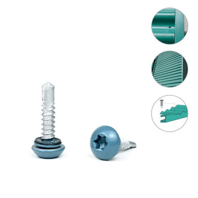 Cobre de aleación de zinc 12 x 1'' de perforación automática para el taponado Torx Pan Head para techado de tejas metálicas
