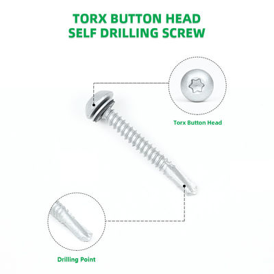 Raspert Button Torx 12x45 para el techo de techo de acero inoxidable