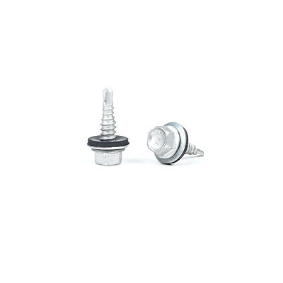 1/4 x 7/8' de acero inoxidable de aleación de zinc recubierto hex flange tornillos de purlin para el sistema de envolvente del edificio