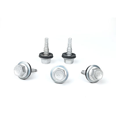 1/4 x 7/8' de acero inoxidable de aleación de zinc recubierto hex flange tornillos de purlin para el sistema de envolvente del edificio