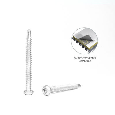 6.3x65 TPO PVC Ply Membrana de acero inoxidable 304 Bi-Metal Torx Botón de cabeza tornillo a prueba de agua