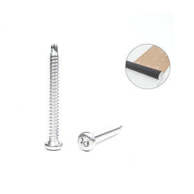 Plain 6.3x55 SUS410 Pan Torx Star Screw Cabeza de botón de acero inoxidable para membrana de techo Epdm