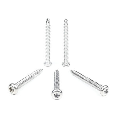 Plain 6.3x55 SUS410 Pan Torx Star Screw Cabeza de botón de acero inoxidable para membrana de techo Epdm