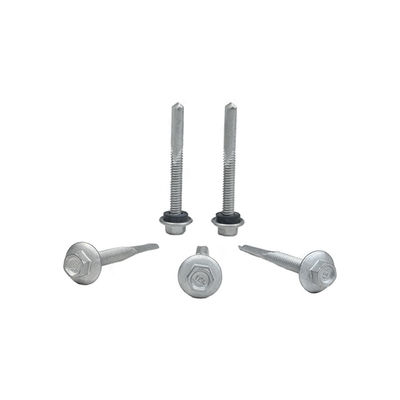 Círculo de perforación automática con cabeza de brida hexagonal recubierta con aleación de zinc Tek 7 para la instalación 5.5x50