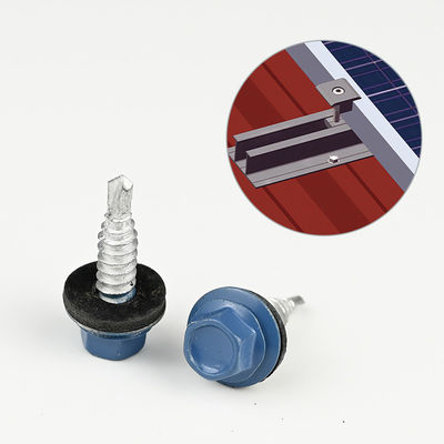 Tornos hexametálicos bimetálicos métricos resistentes a la corrosión 6.3x22 para soportes de montaje solares