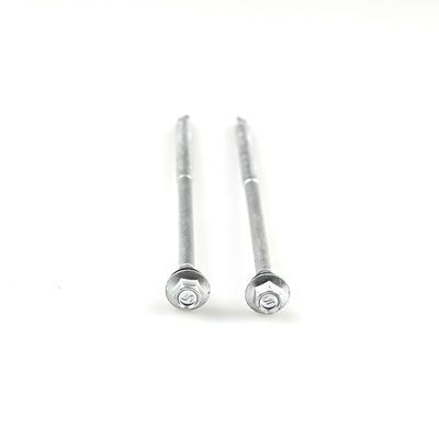 Tornos de autoperforación con cabeza hexagonal para techos con sistema de medición métrico recubierto con aleación de zinc