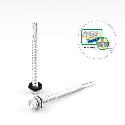 12 x 75 Ruspert auto perforación tornillo de techo con lavadora de metal unido material bimetal