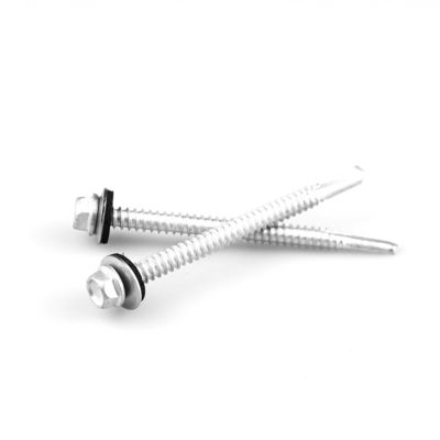 12 x 75 Ruspert auto perforación tornillo de techo con lavadora de metal unido material bimetal