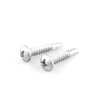 Cinturón de aleación de zinc revestido 5.5x25 Phillips Pan Head tornillo de techo bimetal para el soporte de la esquina del techo