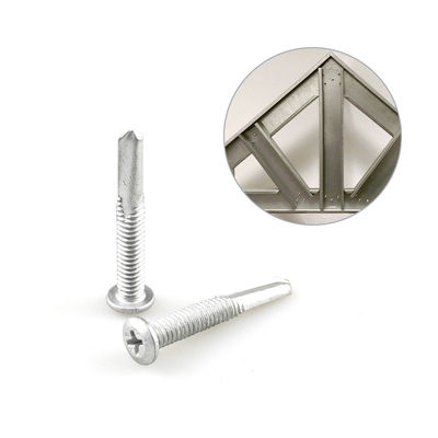 Tornos de perforación automática de conducción Phillips revestidos con aleación de zinc para edificios de acero ligero