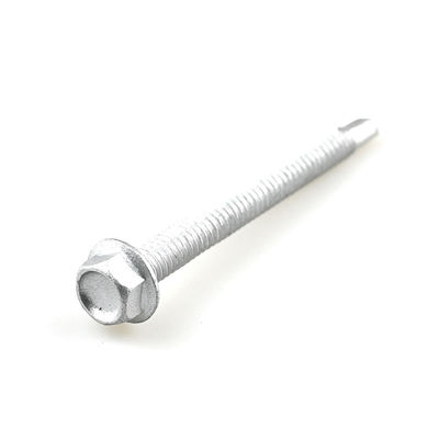 Flanca hexada recubierta con aleación de zinc 6.3x65 Bi-metal 304 tornillo de marco para chapa de revestimiento de pared a purlin