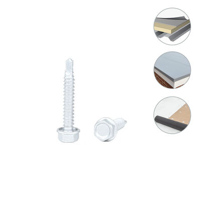 6.3x38 Tornillos revestidos con brida hexametálica para tornillos para techos de acero metálico