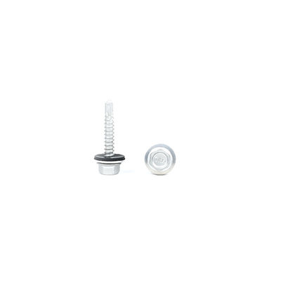 Tornos Bimetal Tek hexagonal recubiertos con aleación de zinc para perforación automática en techos metálicos