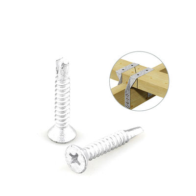 4.2x25 bismetal de acero inoxidable de cabeza plana de cruce en receso para el revestimiento de madera fijo