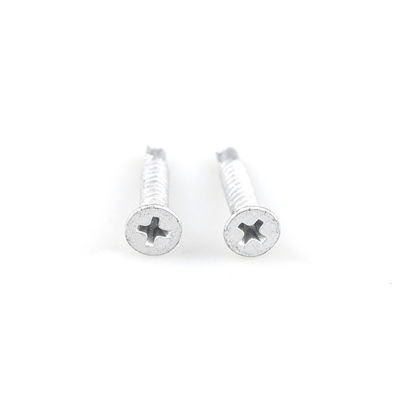 4.2x25 bismetal de acero inoxidable de cabeza plana de cruce en receso para el revestimiento de madera fijo