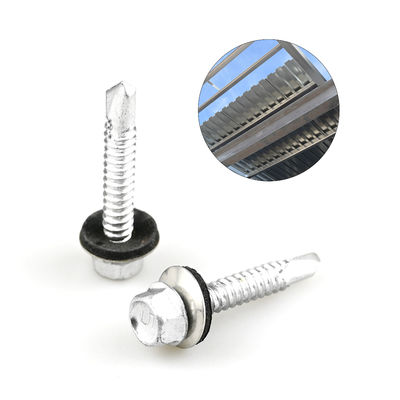 Resistente a la corrosión 6.3x38 Bimetal Hex cabeza de lavadora de acero inoxidable tornillo de auto-perforación