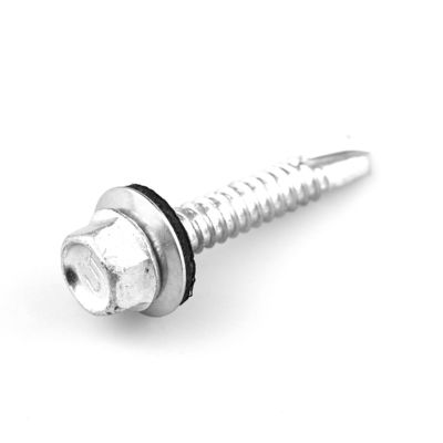 Resistente a la corrosión 6.3x38 Bimetal Hex cabeza de lavadora de acero inoxidable tornillo de auto-perforación