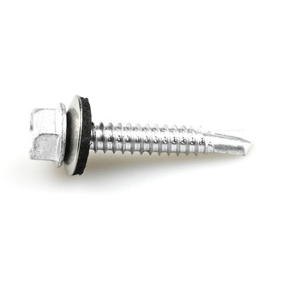 Resistente a la corrosión 6.3x38 Bimetal Hex cabeza de lavadora de acero inoxidable tornillo de auto-perforación