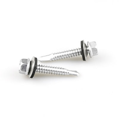 Resistente a la corrosión 6.3x38 Bimetal Hex cabeza de lavadora de acero inoxidable tornillo de auto-perforación