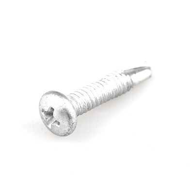 Tornos de cabeza de paneles recubiertos con tornillo de techo de receso cruzado para conexión de techo de metal